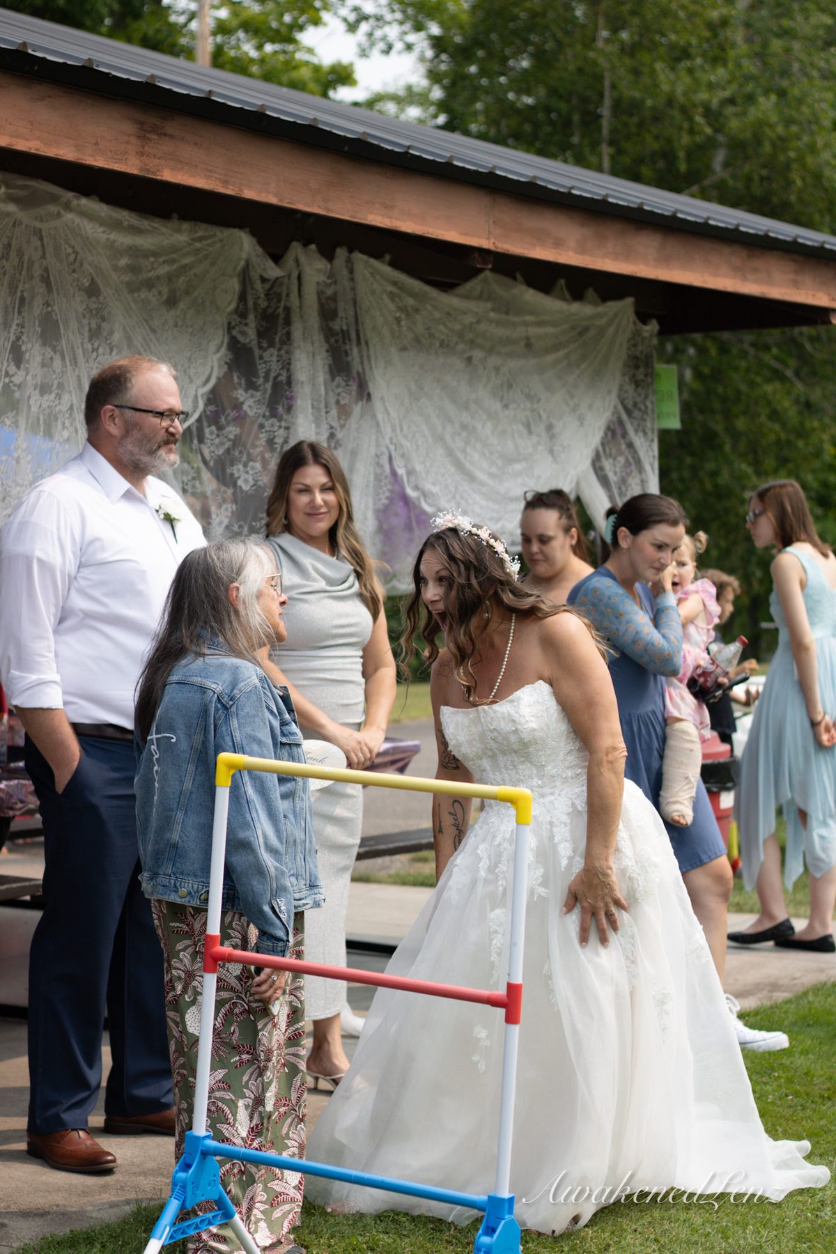 A lakeside wedding ceremony, frame 2 of 33