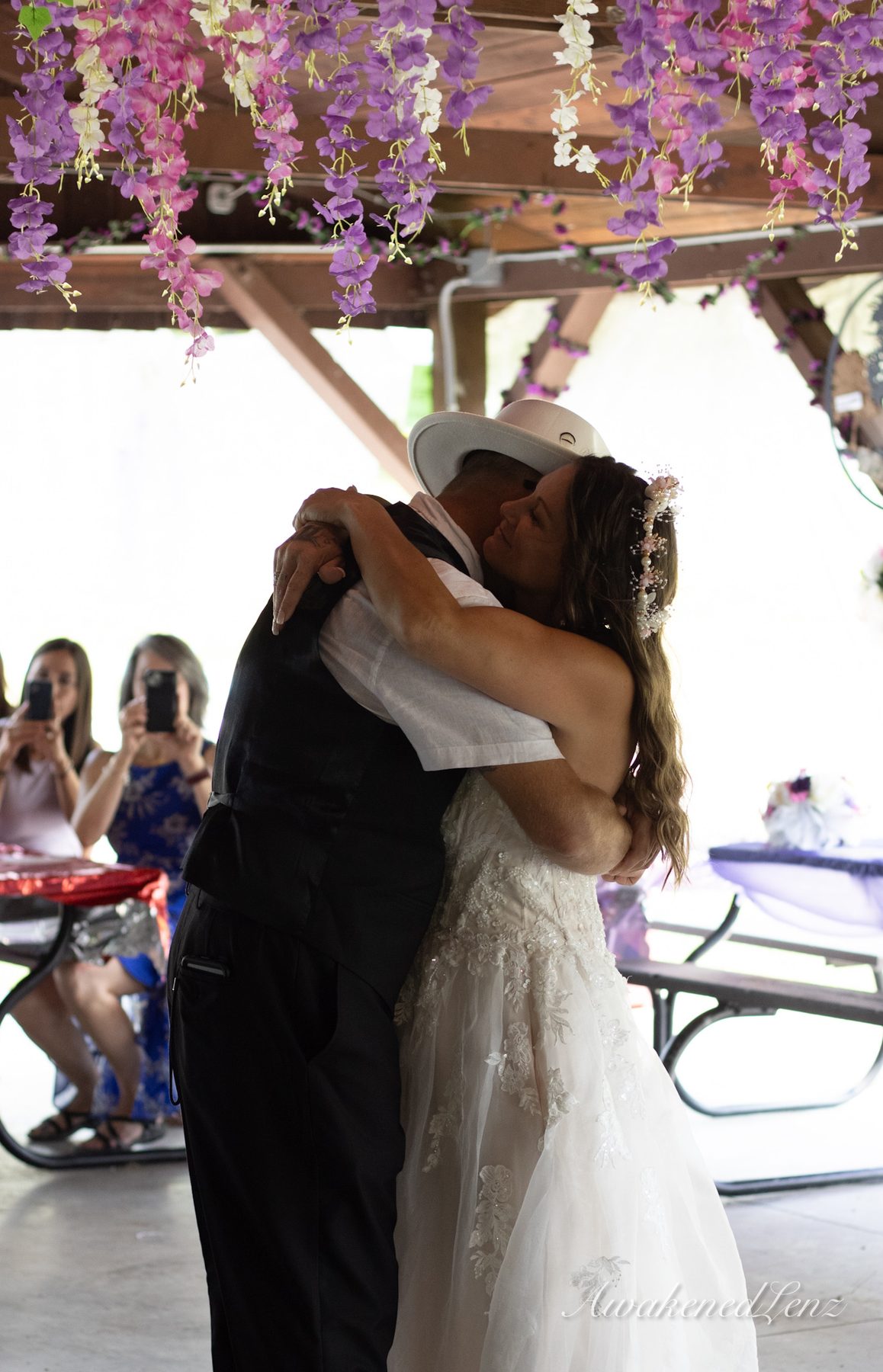 A lakeside wedding ceremony, frame 3 of 33