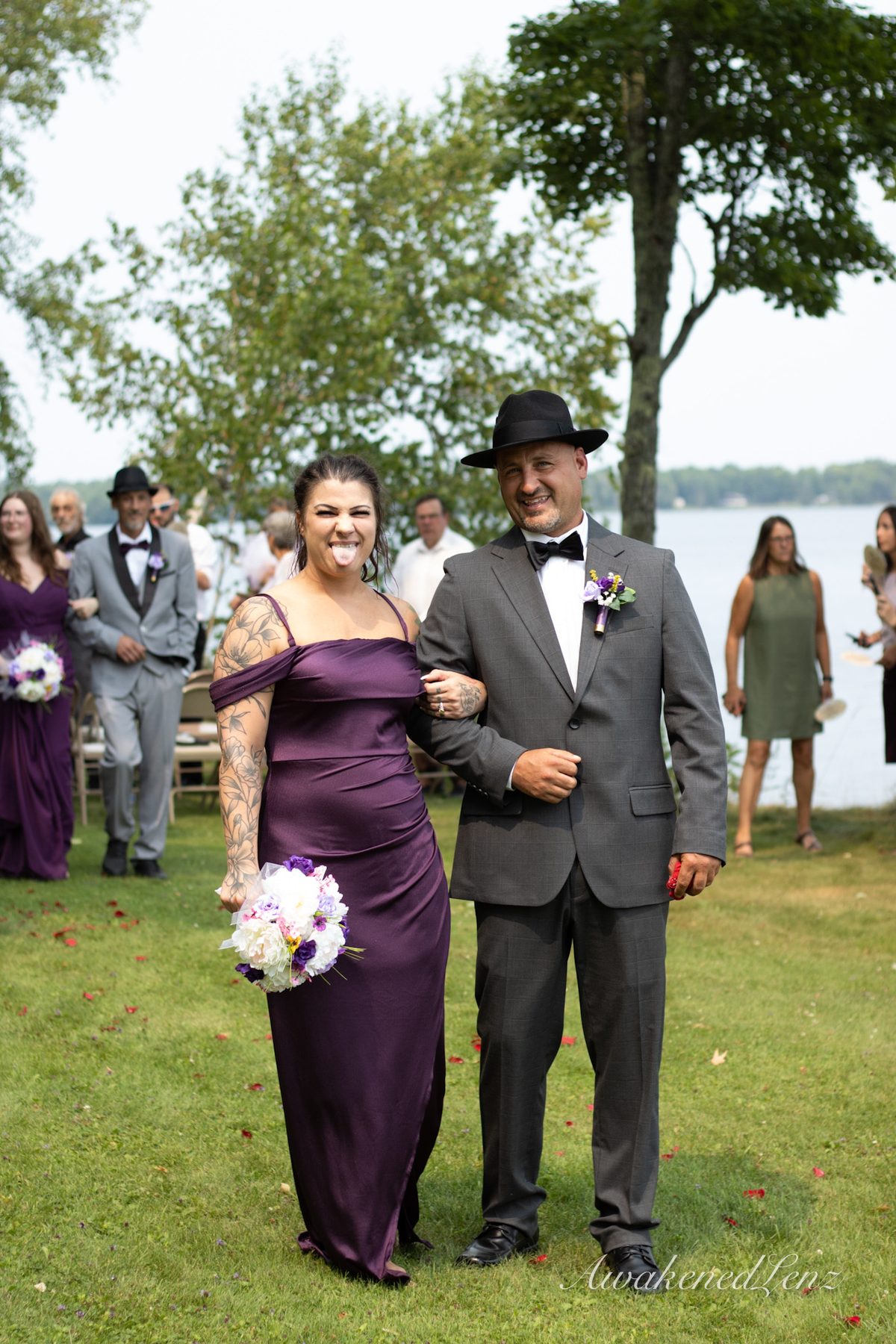A lakeside wedding ceremony, frame 11 of 33