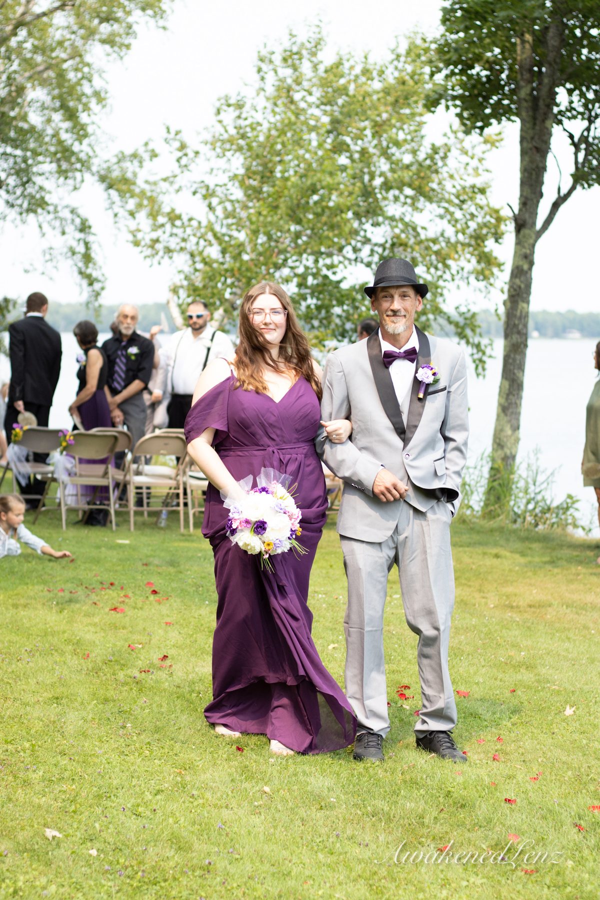 A lakeside wedding ceremony, frame 12 of 33