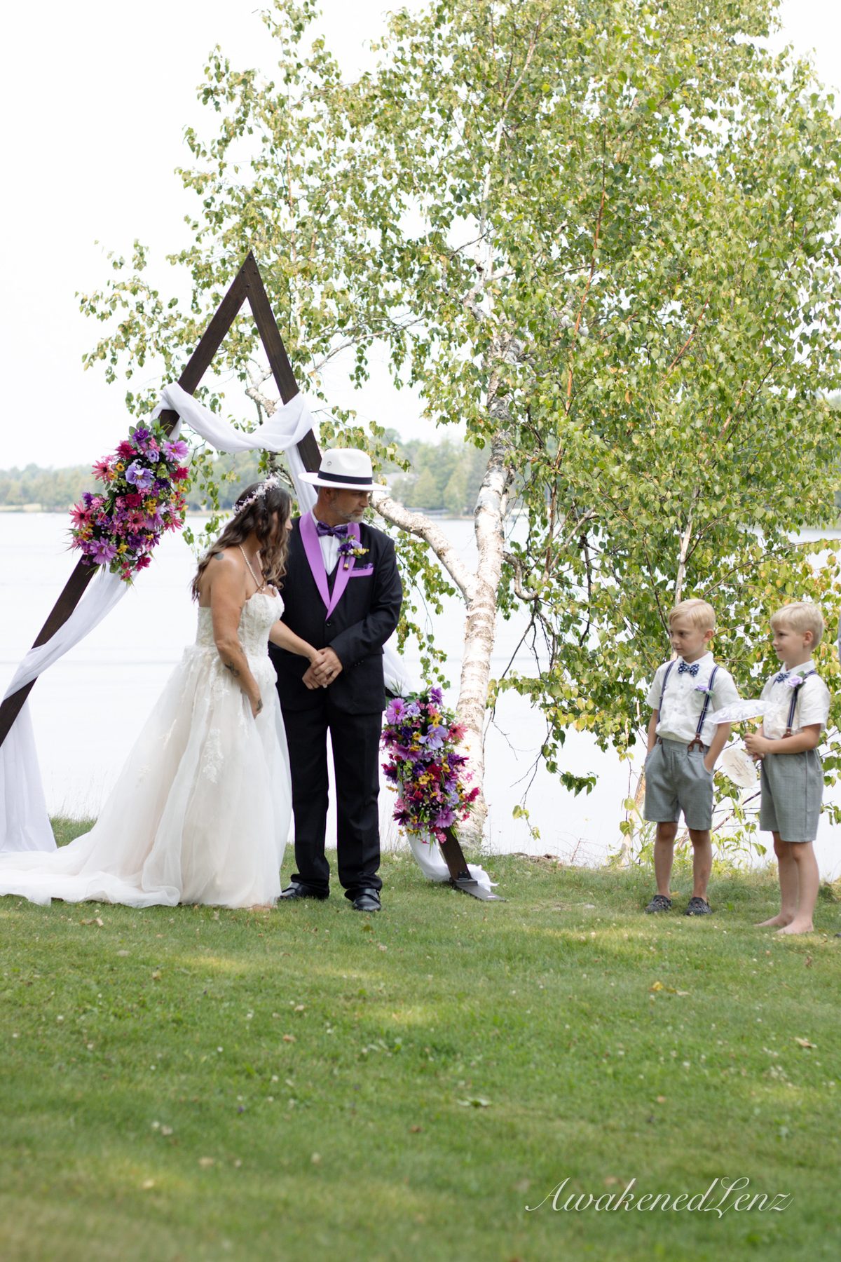 A lakeside wedding ceremony, frame 19 of 33