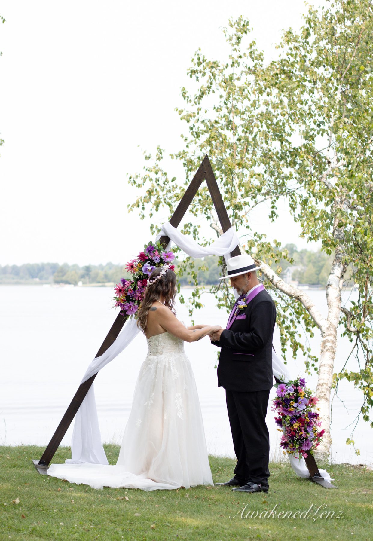 A lakeside wedding ceremony, frame 20 of 33