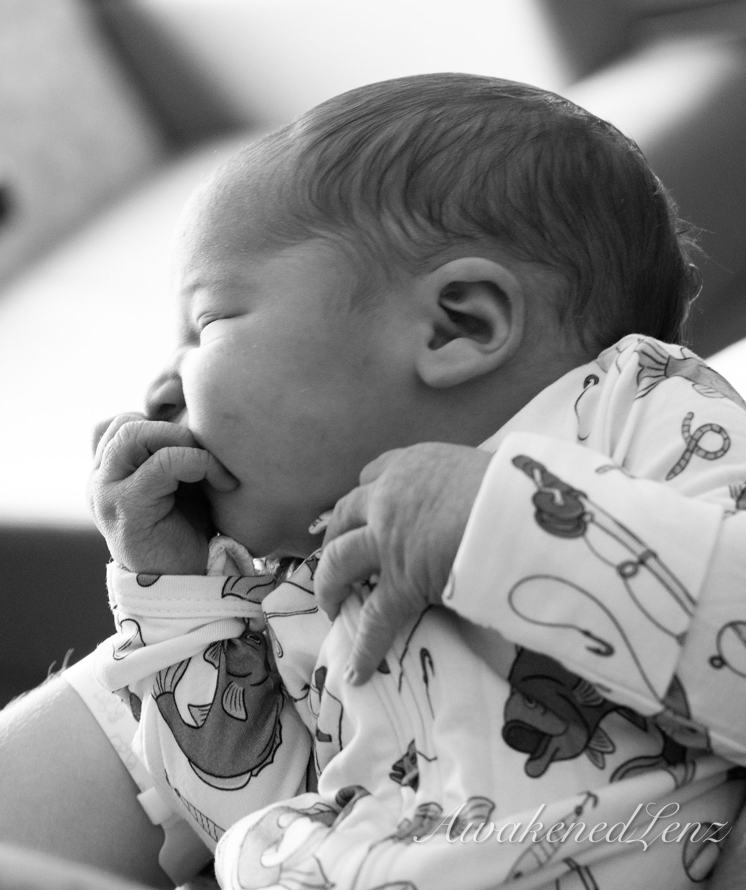 A newborn in the first days after birth, frame 9 of 72