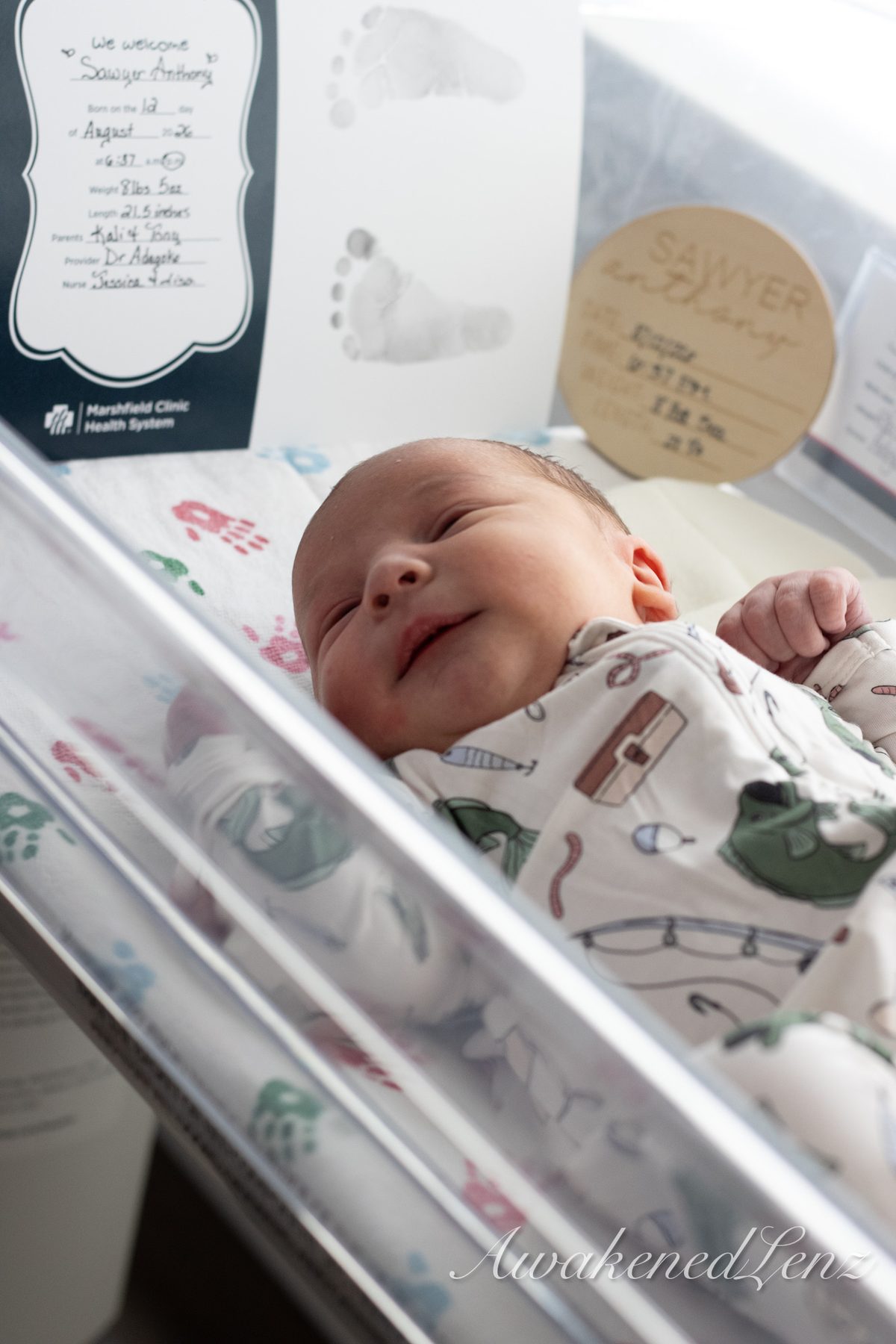 A newborn in the first days after birth, frame 25 of 72