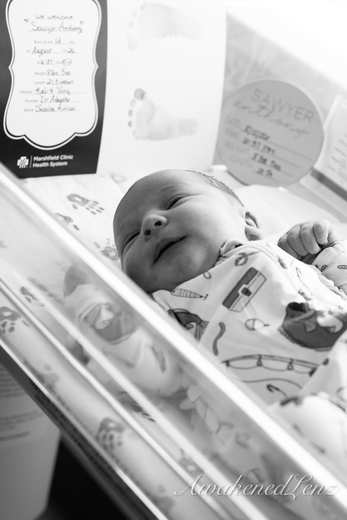 A newborn in the first days after birth, frame 26 of 72