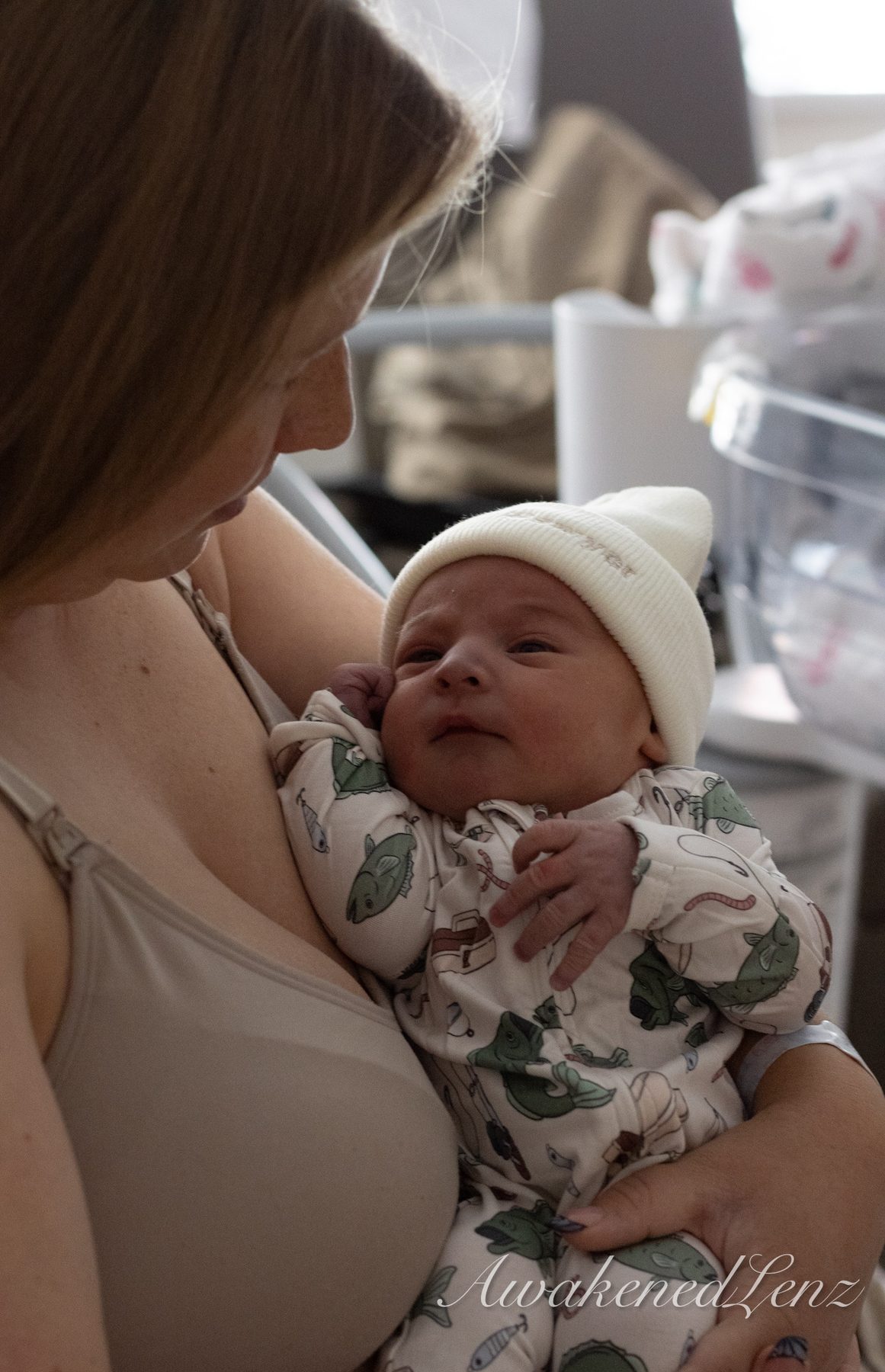 A newborn in the first days after birth, frame 29 of 72