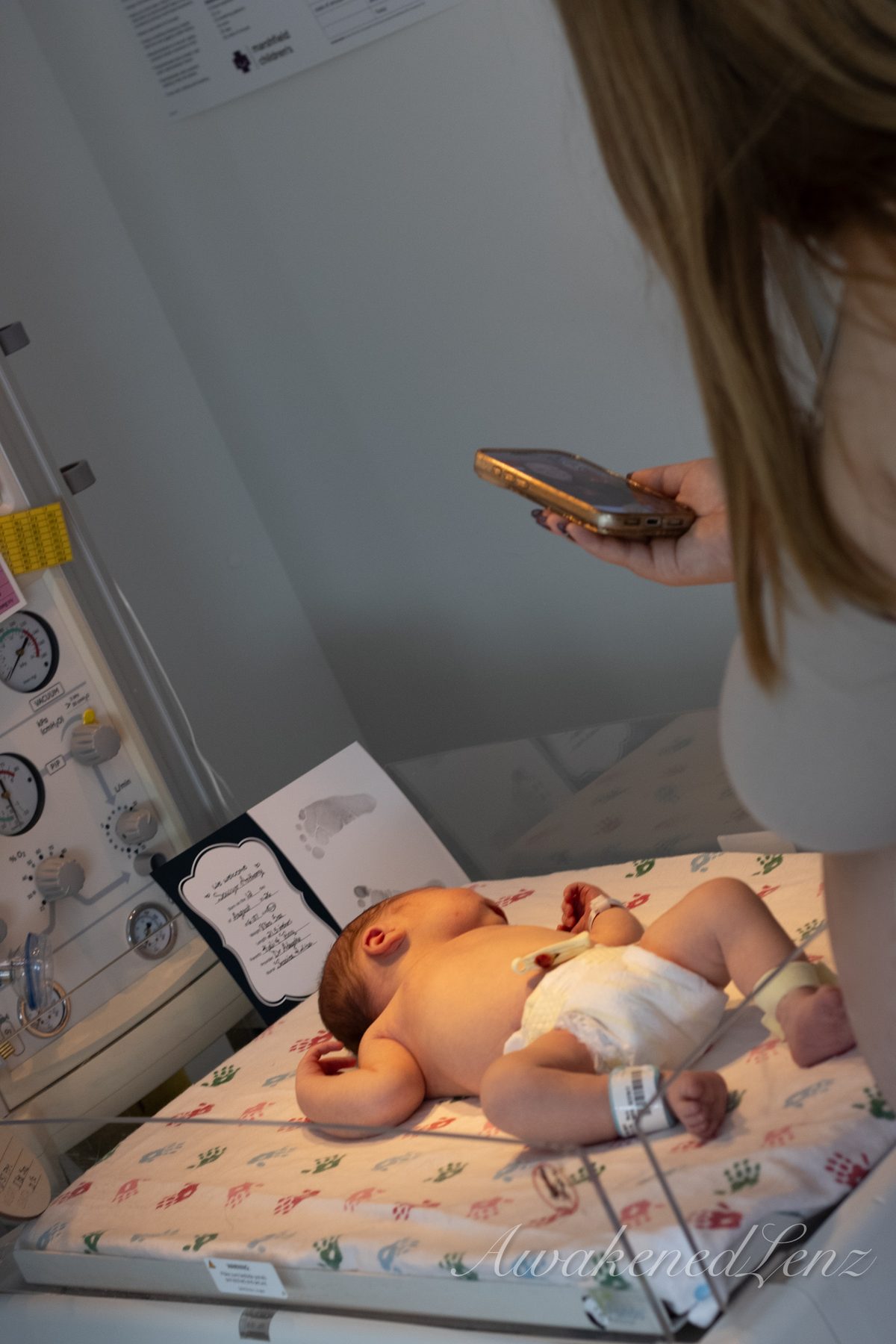 A newborn in the first days after birth, frame 36 of 72