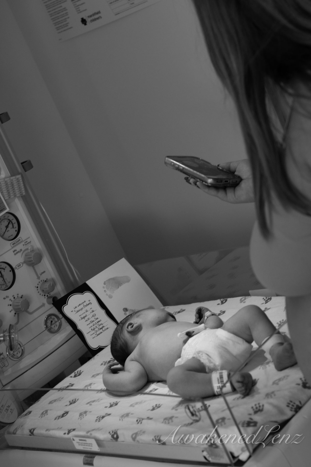 A newborn in the first days after birth, frame 37 of 72