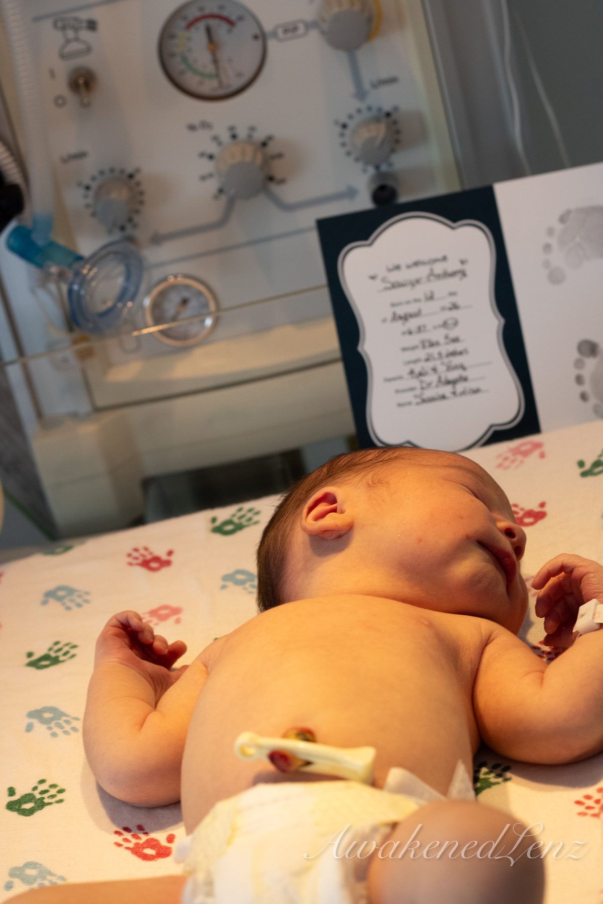 A newborn in the first days after birth, frame 38 of 72
