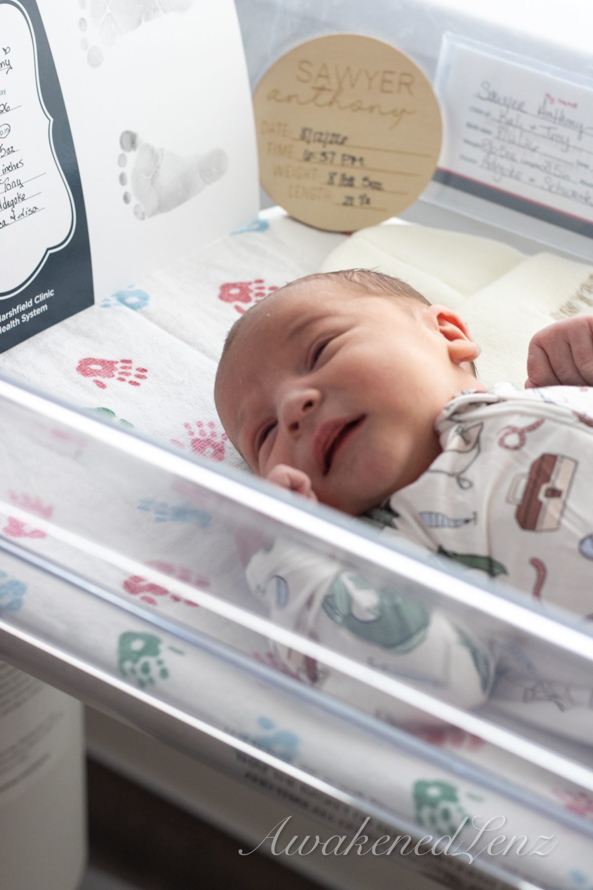 A newborn in the first days after birth, frame 49 of 72