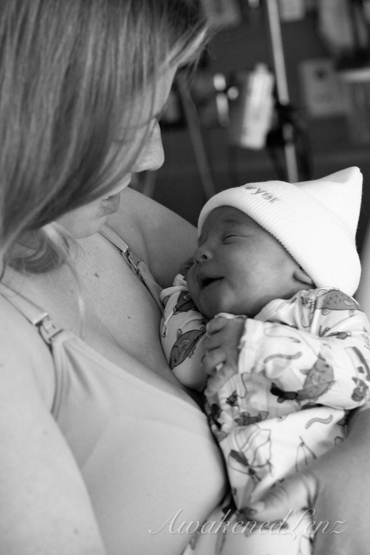 A newborn in the first days after birth, frame 55 of 72