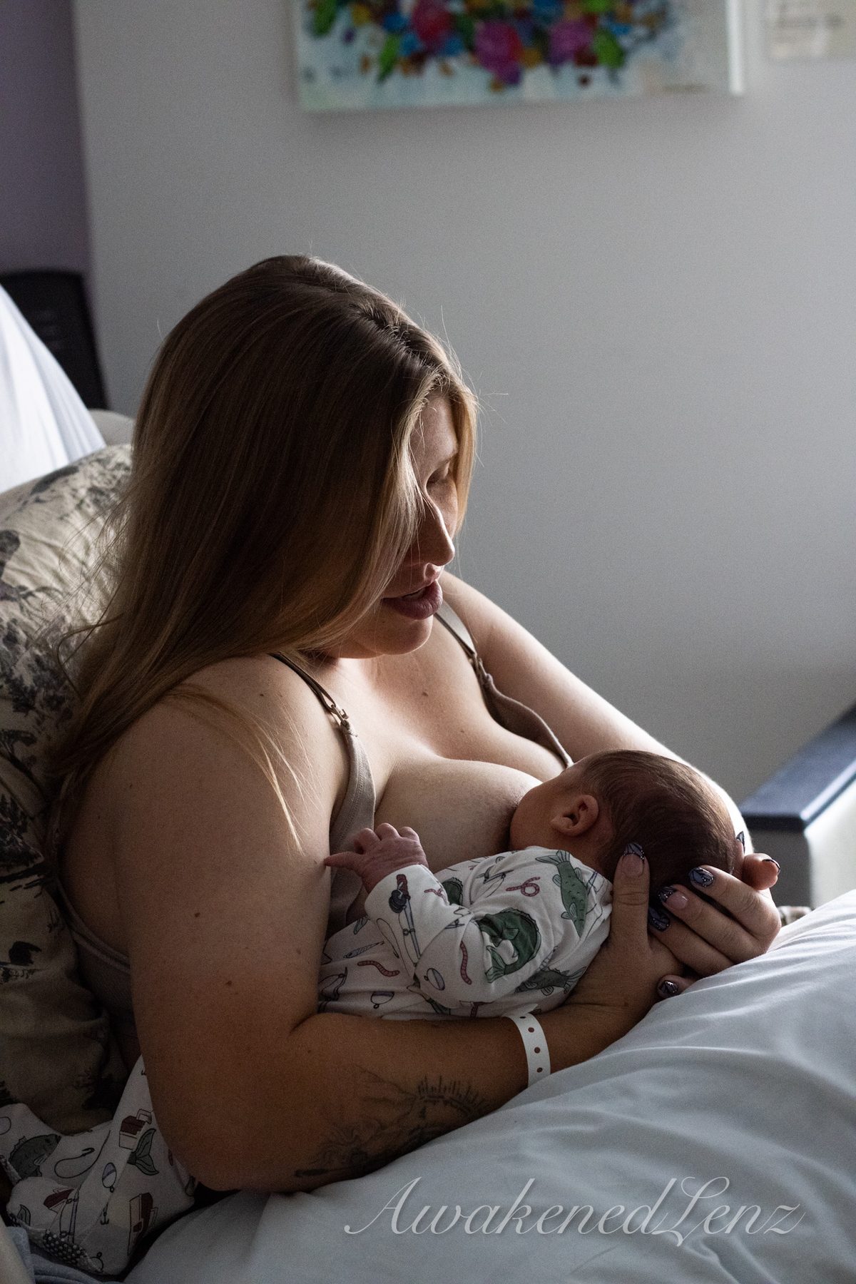 A newborn in the first days after birth, frame 63 of 72