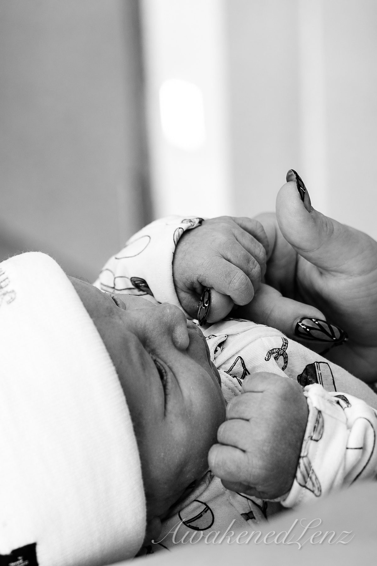 A newborn in the first days after birth, frame 68 of 72