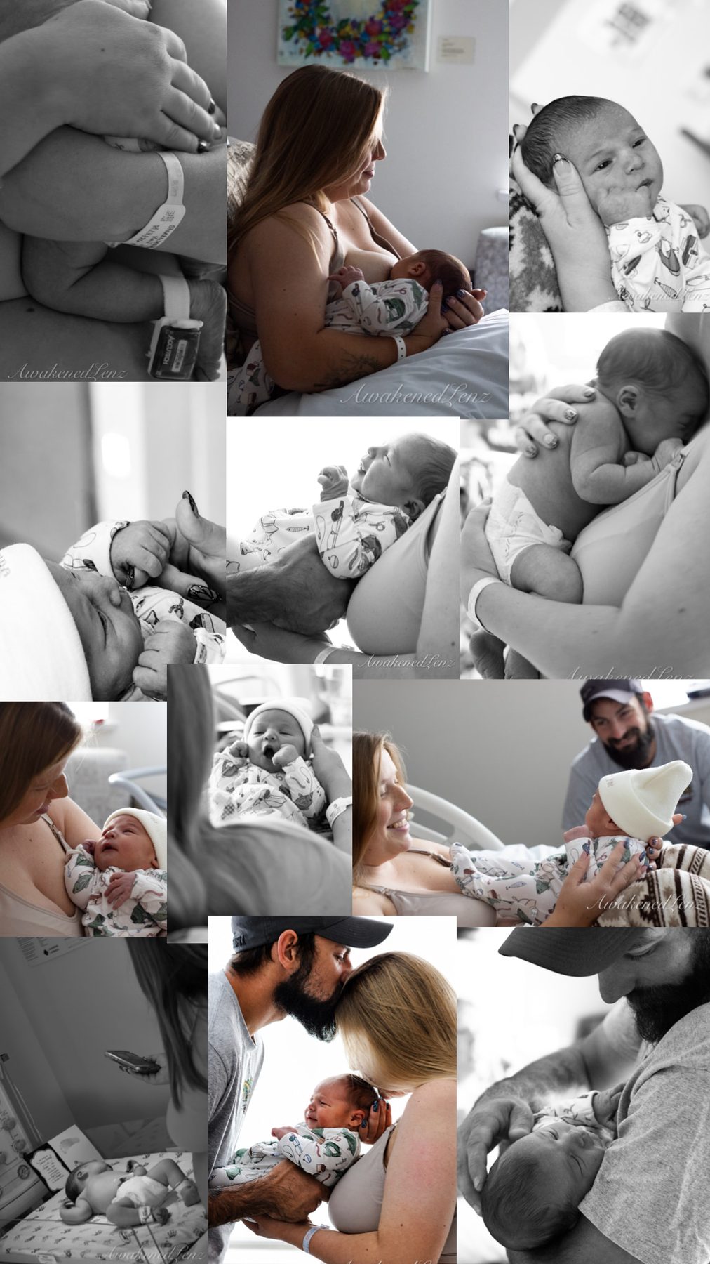 A newborn in the first days after birth, frame 69 of 72